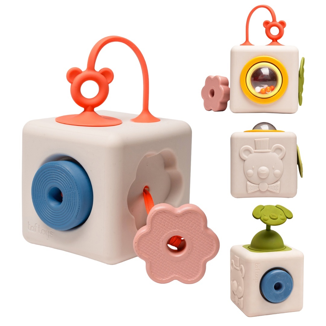 Silikonowa Kostka Sensoryczna Kostka Pełna Odkryć Taf Toys - obrazek 4