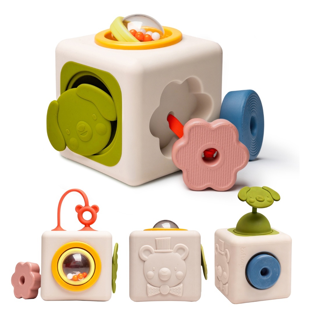 Silikonowa Kostka Sensoryczna Kostka Pełna Odkryć Taf Toys - obrazek 3