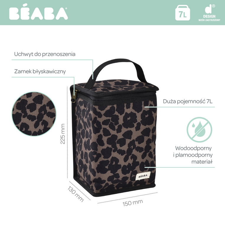 Torba izotermiczna na posiłek 3L Leopard Beaba - obrazek 3