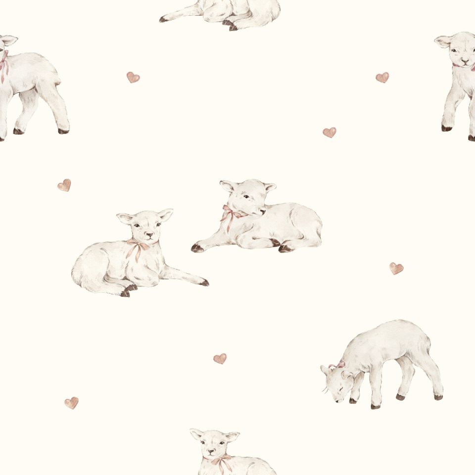 Pieluszka muślinowa z bawełny organicznej 60x65 - little sheeps MEMI - obrazek 2