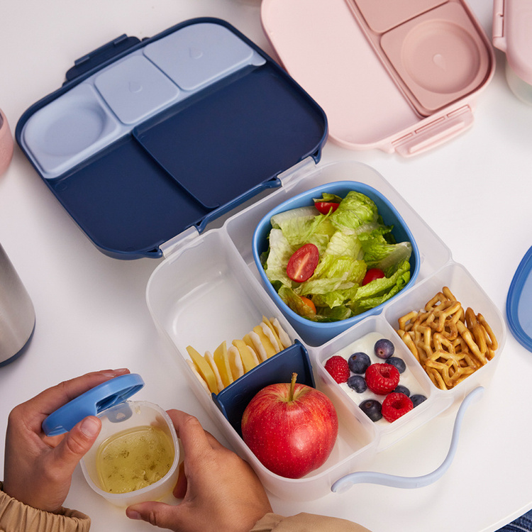 Lunchbox, śniadaniówka do szkoły, pracy, przegródki, wkład chłodzący, 2l, Midnight, b.box - obrazek 2