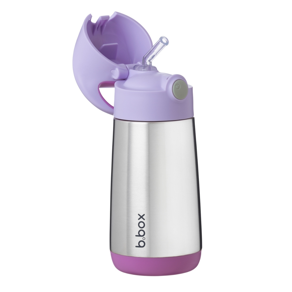 Butelka termiczna, bidon dla dziecka ze słomką 350 ml, Sugar Plum, b.box - obrazek 2