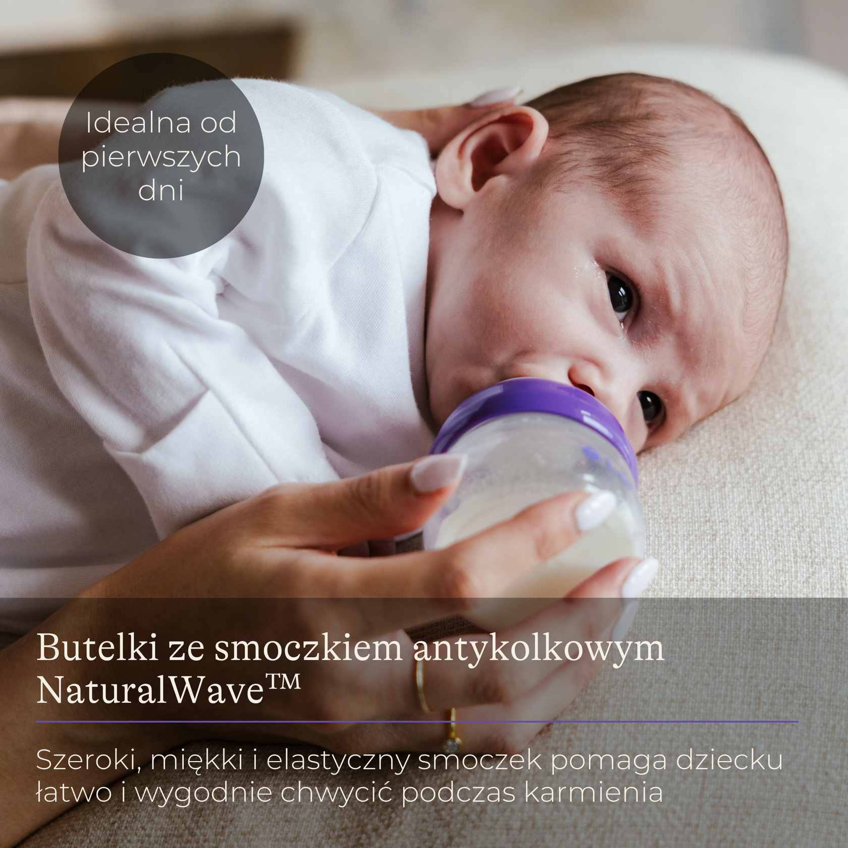 Szklana Butelka Lansinoh 160 ml ze smoczkiem o wolnym przepływie Natural Wave® Lansinoh - obrazek 6