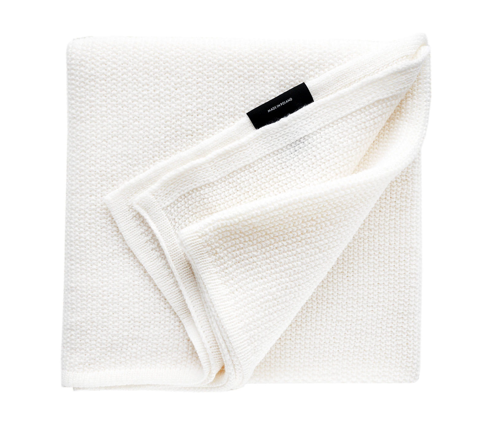 Kocyk-otulacz z 100% wełny merino dla niemowląt 80x100 cm – kokos | Premium, splot Ryżowy - obrazek 4