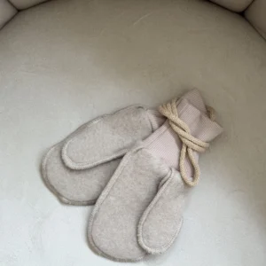 Rękawiczki z palcem z wełny merino sand MERINOWCA